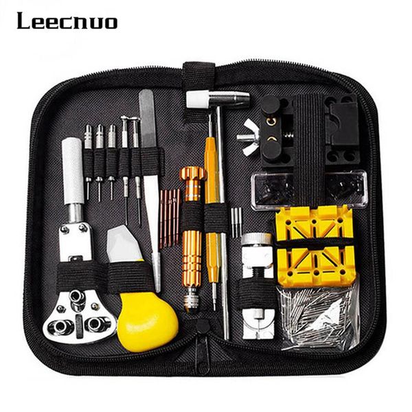 

leecnuo 148 16 pcs watch repair tool kit metal adjustment set band case opener link spring bar remover watchmaker tools watch285j