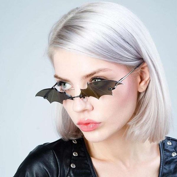 

bat sunglasses womens trendy street shooting small framed weird ball, White;black