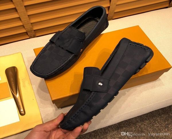 

iduzi designer men039s a pedal lazy light slipon loafers male leather british business dress mens dressing shoes coat of paint5250204, Black