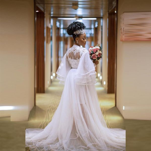 

plus size wedding shawl women coats for bridal night gown long sleeves illusion cloak lace maternity poshoot vestidos baby show276v, White