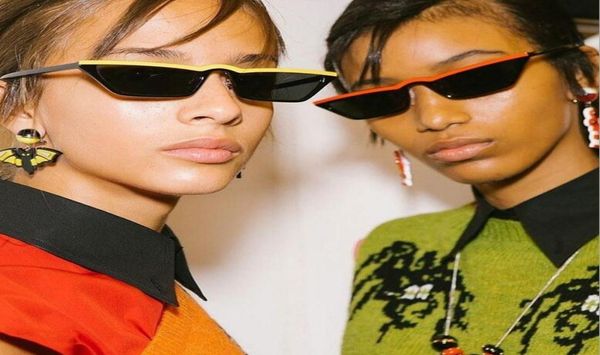 

small rectangular sunglasses women vintage skinny narrow leopard frame 90s chic cat eye sun glasses shades sunglasses2282727, White;black