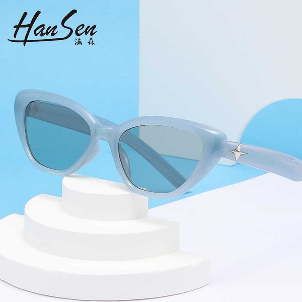 

triangle cat's eyes small face sunglasses for women high-end insets black small frame sun protection design p taking q0g9, White;black