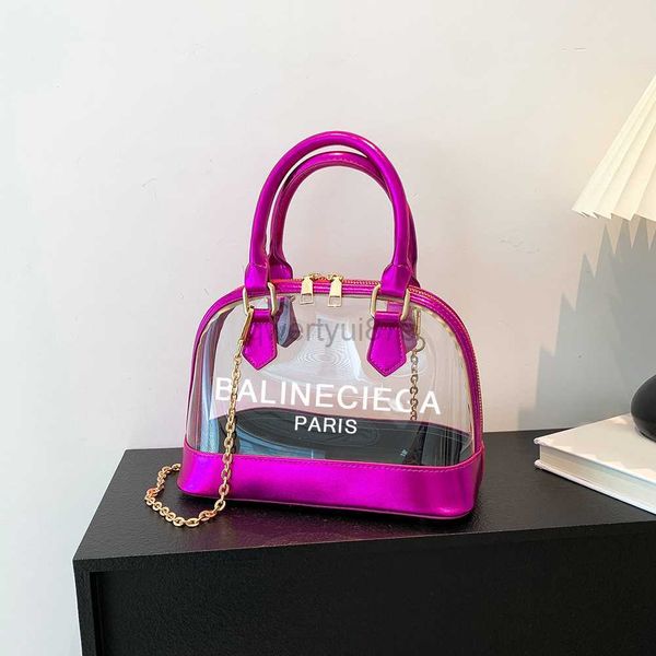 

totes deisgner bag women crossbody bag transparent pvc chain ladies handbags fashion portable stadium approved simple clear casual toteqwert