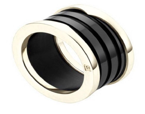 

fashion titanium steel love ring silver rose gold for lovers white black ceramic couple for gift7910228