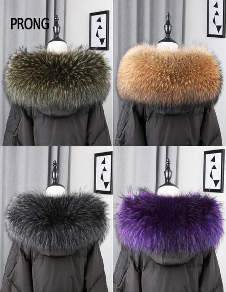

scarves 100 real fur collar for parkas coats winter luxury warm natural raccoon women female neck cap hood trim 2210243893358, Blue;gray