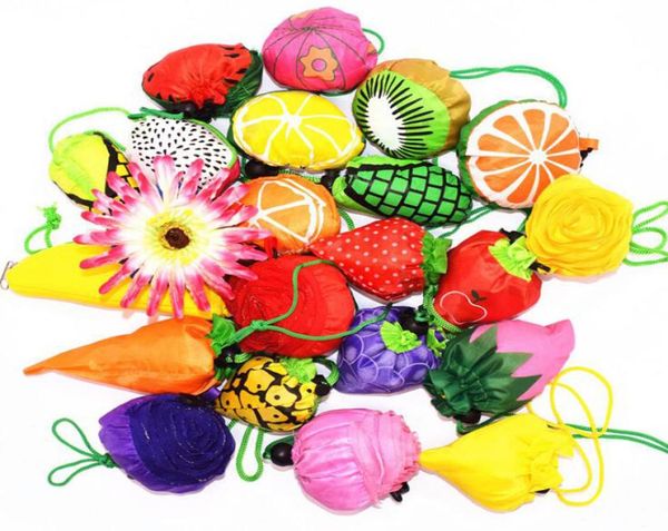 

200pcs cute useful mix fruit watermelon pitaya foldable eco reusable shopping bags1814400