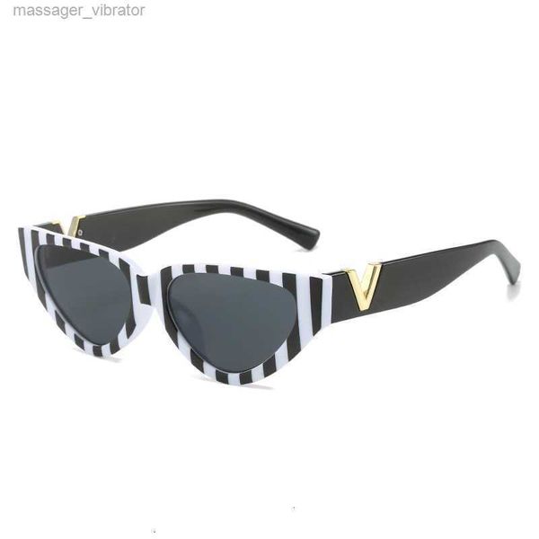

show fashion 2023 small new frame cat eye sunglasses women's tidal y6rd 1 5hbj, White;black
