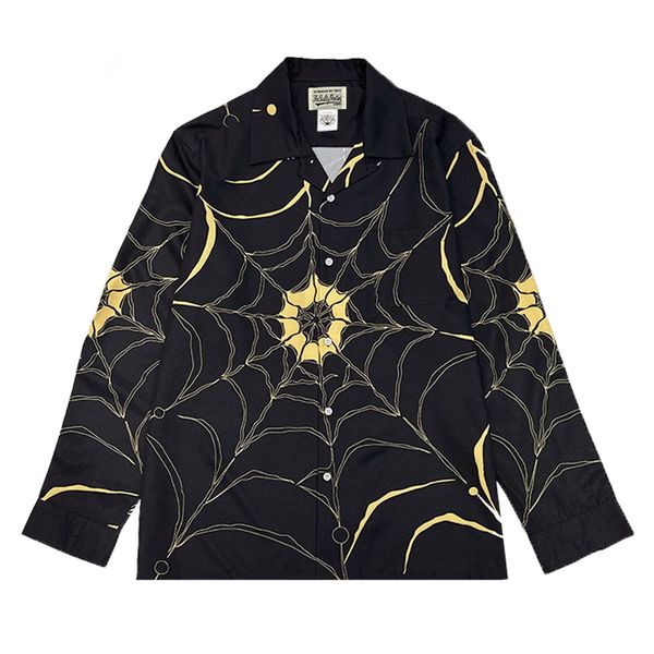 

pattern shirt men women long sleeve black white hawaiian shirts, White;black
