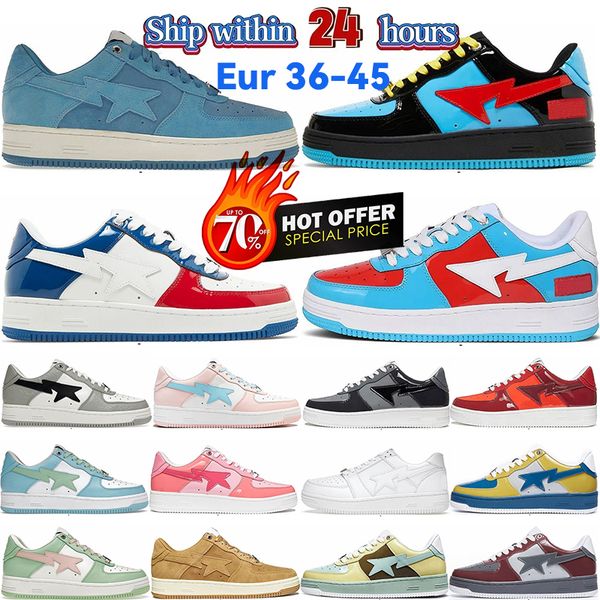 

2023 new apes sta sk8 casual shoes designer nigo men women white black stas patent leather m2 comics blue red bordeaux beige suede abc camo