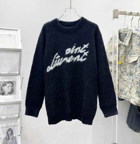 

men's plus size hoodies & sweatshirts jacquard letter knitted sweater in autumn / winter acquard knitting machine e custom jnlarged det, Black;brown