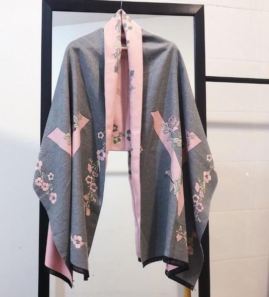 

winter scarf 100 wool scarfs classic letter wrap ladies and boys cashmere shawl lame shawls2443059, Blue;gray
