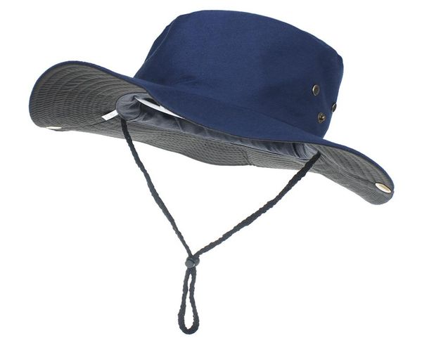 

2020 new summer bucket hats for mens fisherman hats with wide brim sun fishing bucket hat breathable mesh polyester quick cut cap2008676, Blue;gray