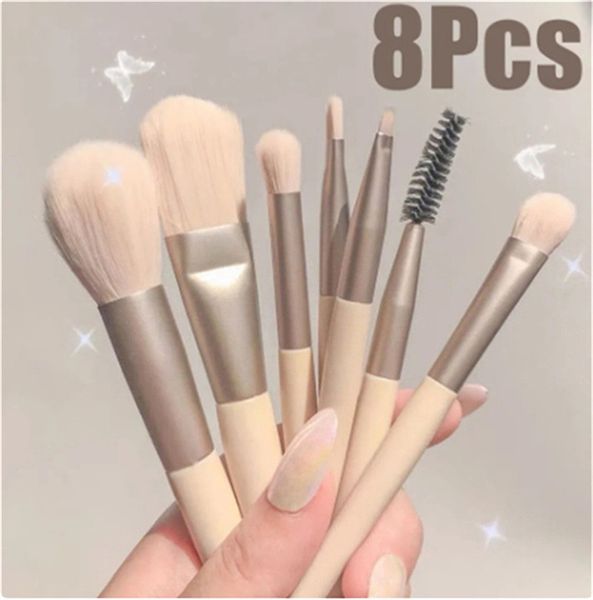 

8pcs professional makeup brushes set cosmetic powder eye shadow foundation blush blending concealer beauty make up tool brushes b40