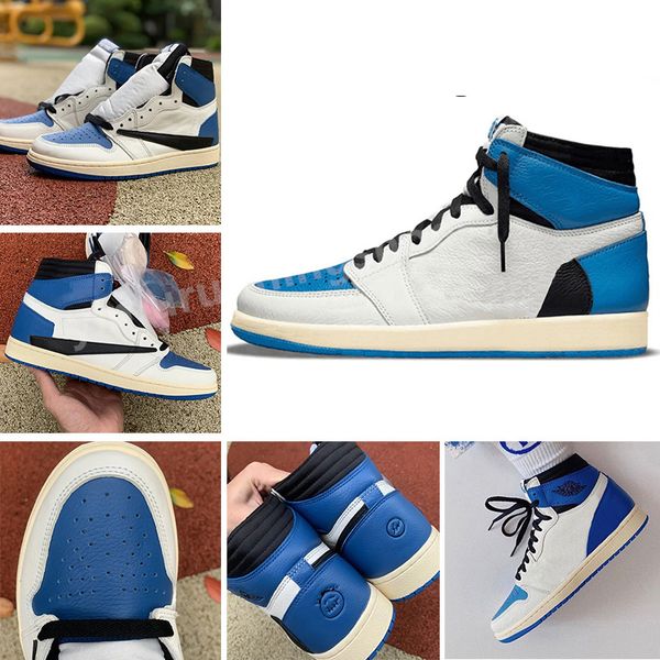 

2023 1 ts black phantom scotts shoes jumpman 1s low og x fragment mens basketball white military blue sports sneakers with original box 36-4