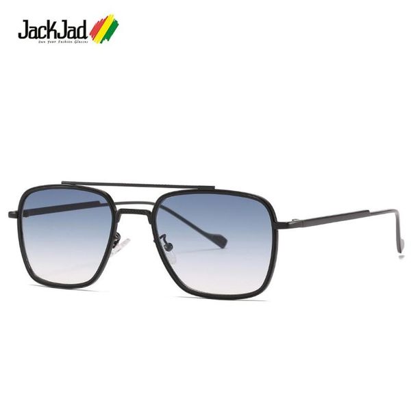 

jackjad 2021 fashion cool men square style vintage flight sunglasses gradient drive brand design sun glasses 2a2302834085, White;black