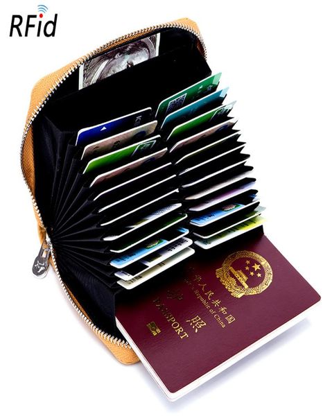 

hbp men fashion real leather multifunctional passport holder lady antitheft rfid card holder1940706, Brown;gray