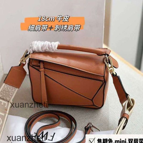 

fashion colored puzzles hands bag outlet bags mini designer 2023 loewsbag geometry embroidered shoulder strap spliced diamond checker large
