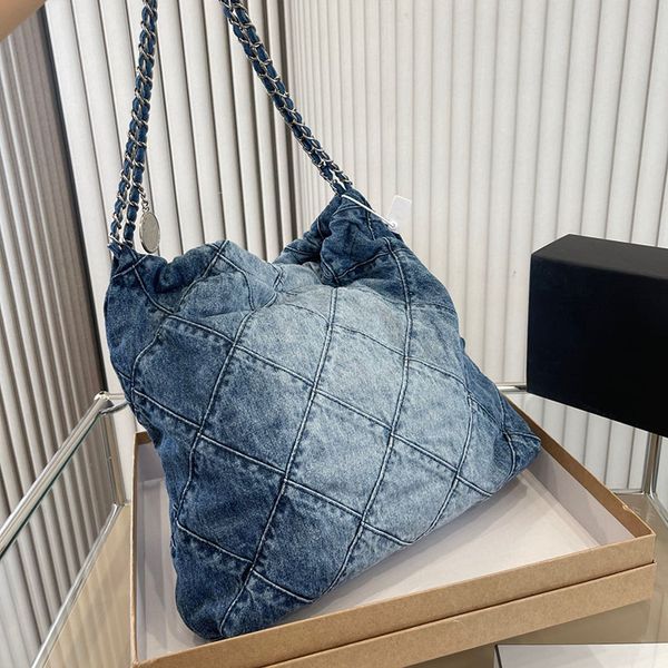 

the tote bag 22 denim blue bag luxury designer women shoulder bag tote shopping bag vintage handbag designer backpack bags designer women ba