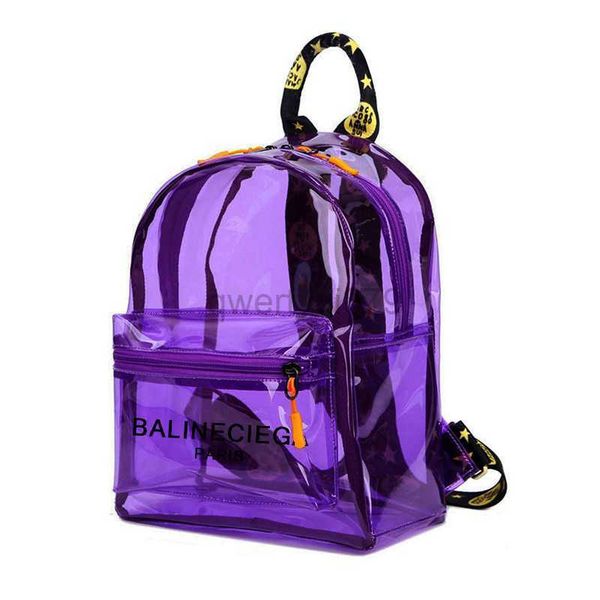 

totes backpack waterproof transparent school bag girl large capacity backpack solid clear backpack men fashion transparent pvc book bag t17q