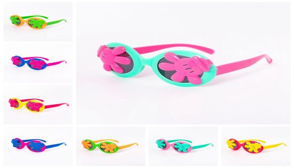 

kids palm sunglasses summer palm eyewear cartoon frame googles uv protection reflective kids sunglasses 8 colors cca118323619698, White;black