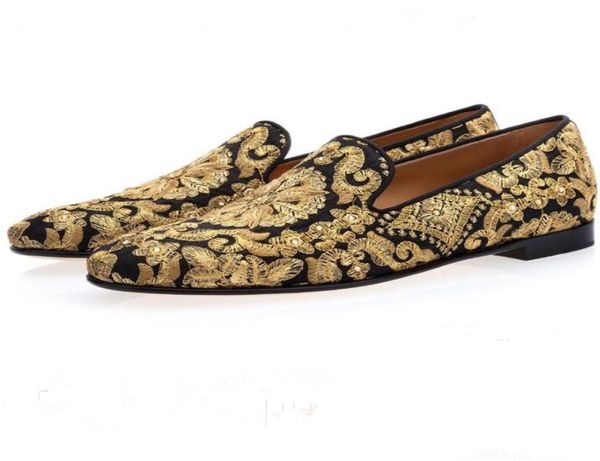 

luxury chinese men leather loafers flats handwork embroider dress shoes slipon sapato feminino male homecoming black 3946 026745401