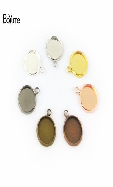 

boyute 50 pieceslot 10mm cabochon base blank pendant bezel tray diy hand made jewelry pendant settings9522730, Slivery;crystal