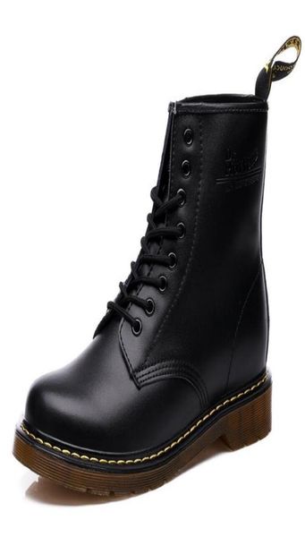 

martens split leather women boots brand snow boots winter boot fur warm comfortable women shoes dr with box st324 c1113586292, Black