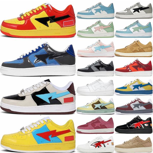 

casual shoes red ape men women casual shoes sneaker fashion sk8 sta camo black white green orange camouflage trainer sports sneakers platfor