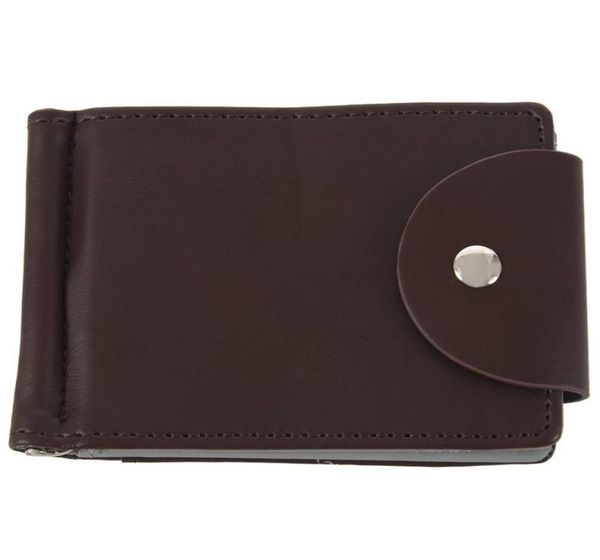 

wallets ultrathin slim men leather money clip id holder coin purse gray9229230, Red;black
