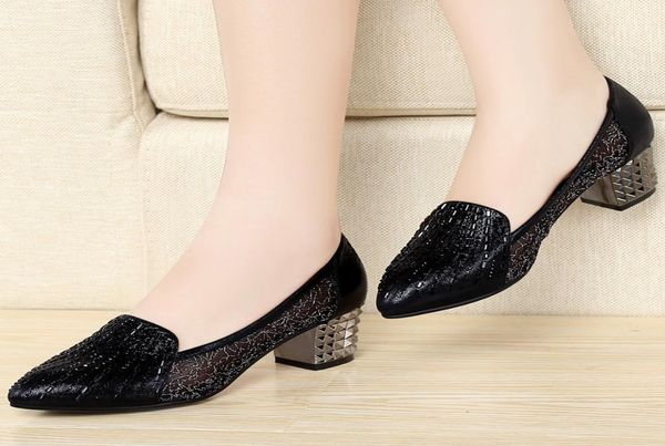 

centenary fashion yarn women039s shoes shallow mouth highheeled shoes pointed single shoes5581192, Black