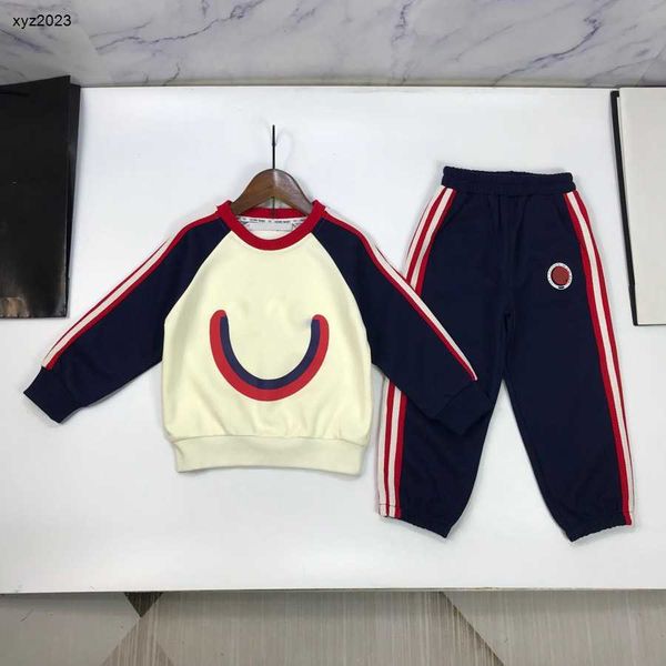 

fashion tracksuits baby autumn sets kids suit size 90-170 cm 2pcs round neck long sleeved hoodie and elastic waist pants aug30 23ss, White
