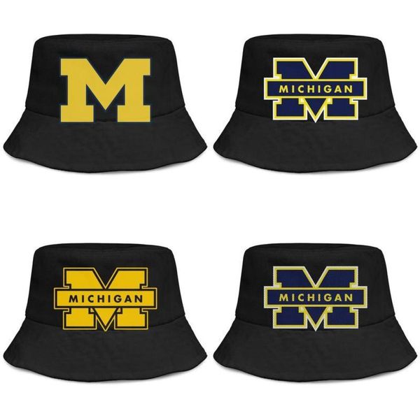 

michigan wolverines football logo for men and women buckethat custom cute bucket baseballcap mesh logo5386304, Blue;gray