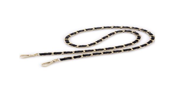 

120cm women bag strap belt women messenger handbag replacement purse bag metal straps accessories shoulder bag chain 9451344, Black