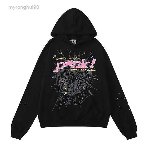 

women hoodie men's hoodies designer sweatshirts quality sweatshirt couple clothing fashion tracksuit black white pink spider web graphi