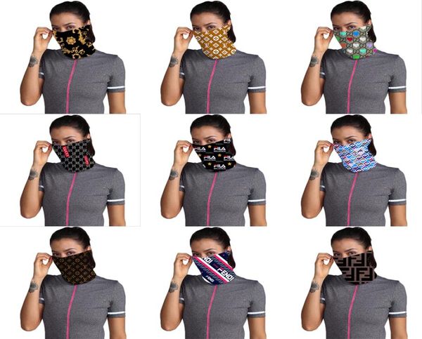 

2020 designer outdoor bicycle cycling face masks bandanas luxury scarf headband neckerchief washable cap sports head scarves half 5992463, Blue;gray