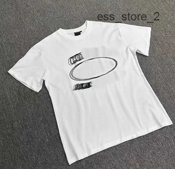 

2023 ship cargo designer selling fuzzy sketch overlap print devil island trendy street t-shirt beautiful hip hop skateboarding style cortiez, White;black