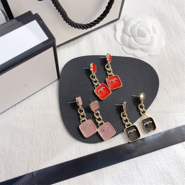 

luxury brand designer c letters stud clip earrings 18k gold plated geometric famous womens pendant earrings wedding party jewerlry gifts dro, Golden;silver