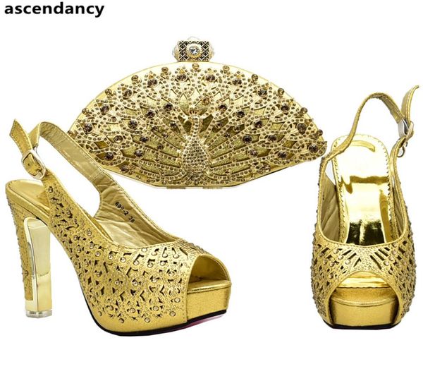 

latest design italian ladies shoes and bags to match set decorated with rhinestone african wedding italian shoes and bag sets8644412, Black