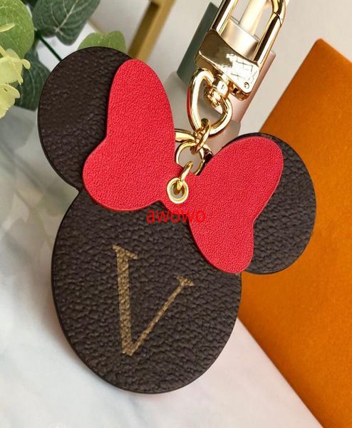 

with box fashion rat year design keychain purse pendant cars key rings for women men gifts mouse leather keychains3931560, Silver