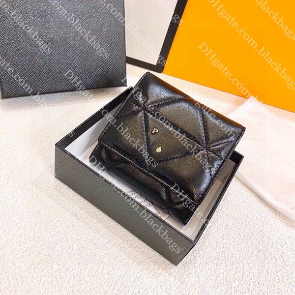 

designer women wallet classic black wallet genuine leather card holder fashion credit cards purse with box, Red;black