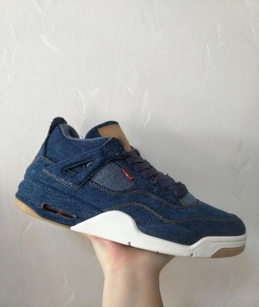 

2019 test 4 denim 4s blue jean men sport shoes quality sports sneakers with box ao25714015866527