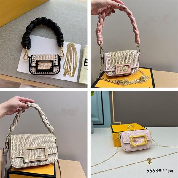 

handbag luxury designers bags shoulder flap crossbody chain bag wallets totes double letters head beads chains hasp2768
