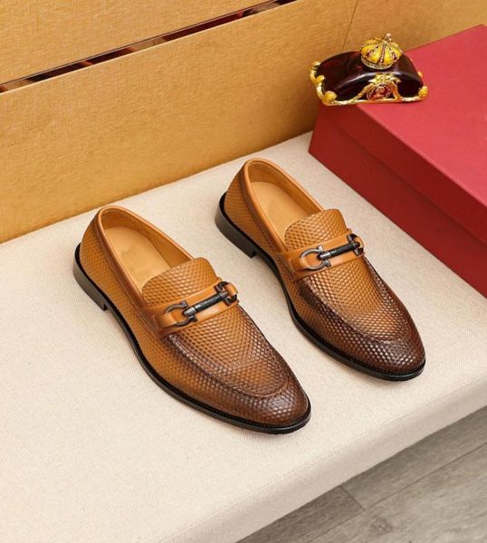 

2022 mens genuine leather party wedding dress shoes casual classic comfortable footwear flats male brand designer business oxfords8205629, Black