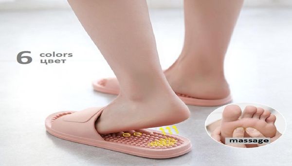 

foot massage slippers women indoor shoes sandals home bathroom summer slippers for menwomen soft slipper 2020 t1193825720, Black