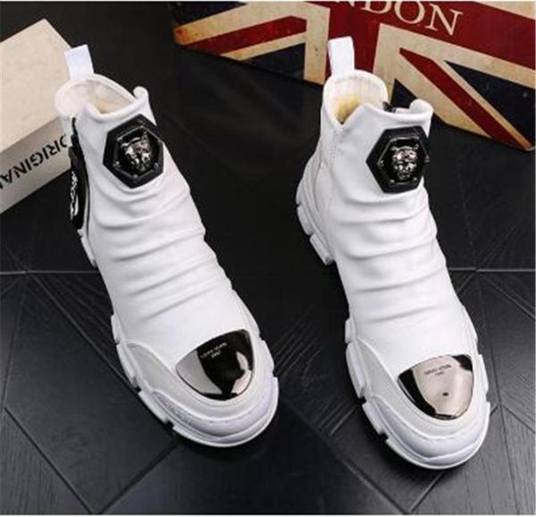 

men039s shoes autumn winter martin boots snow boots high cotton boot men youth casual ankle boot warm leather bootiesv451485004, Black