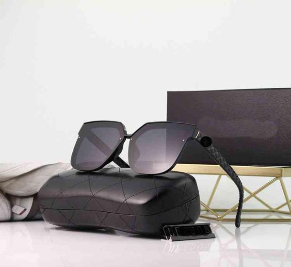 

fashion big frame sunglass new trendy style square frame oval lens sun glass digned channel sunglass6796997, White;black