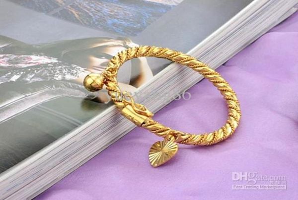 

sweet style n315 jewelry 18k gold plated bracelet heart bell children039s bangle fashion gift7127142, Black
