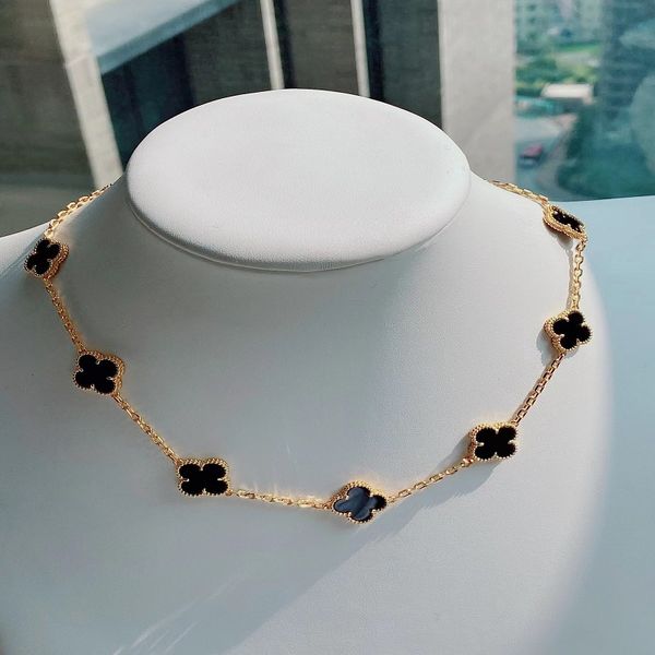 

necklaces designer jewlery designer for women brand pendant 10 flower necklace fashion set with diamonds elegant gift 2023, Silver