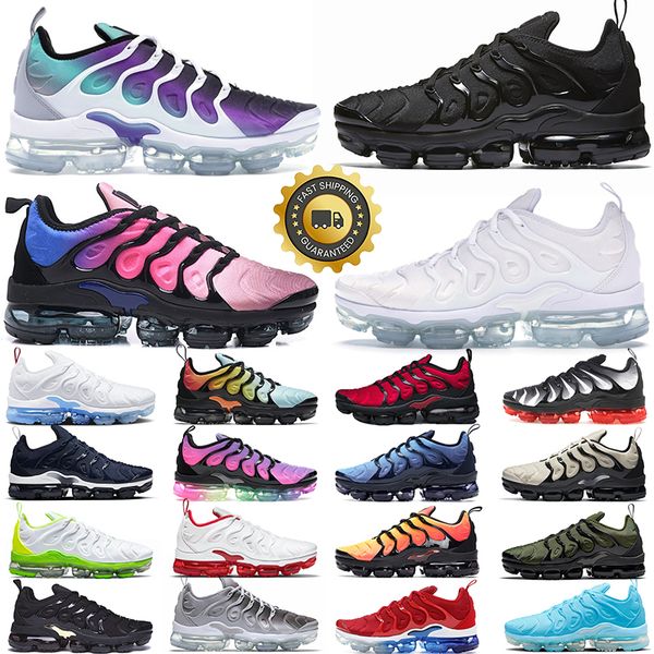 

tn plus tns running shoes for men women triple black white cherry red blue hyper violet grape mens womens trainers outdoor sports sneakers d