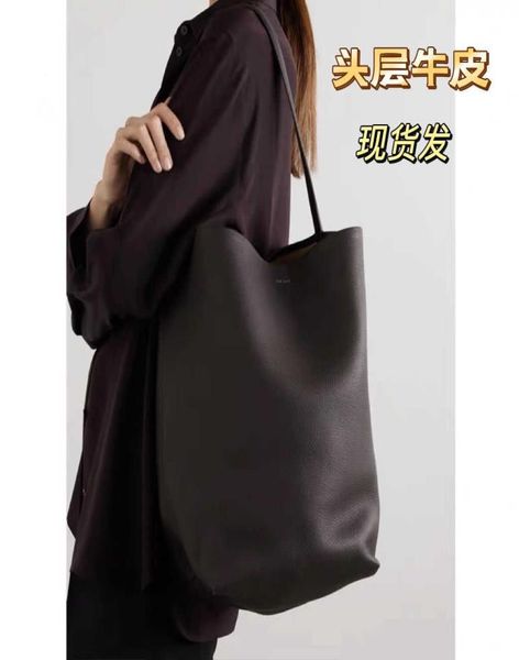 

new product niche the rows leather large capacity one shoulder large tot coat cow leather litchi pattern bucket bag2581542